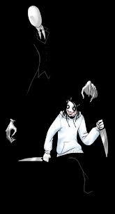 jeff the killer and slenderman fighting