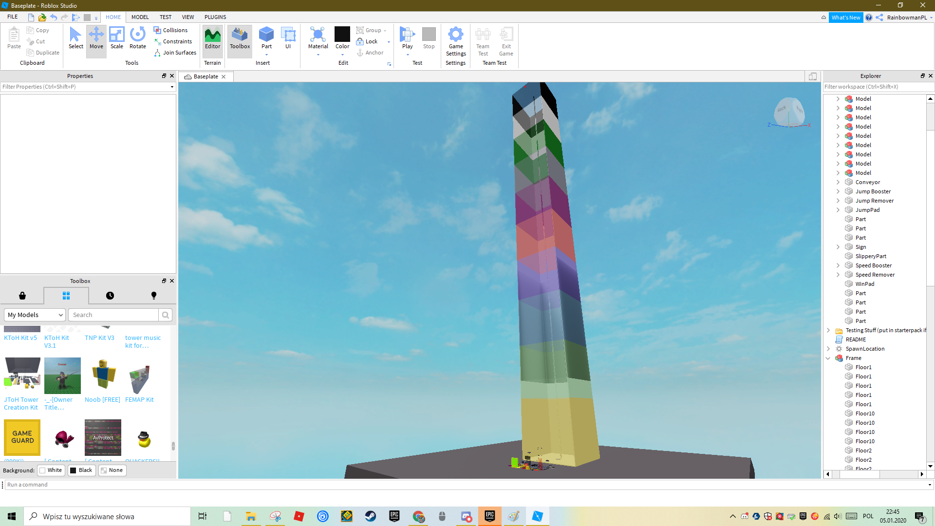 Tower Of One Truss Jtoh S Easiest Towers Wiki Fandom - roblox studio how to spawn stuff