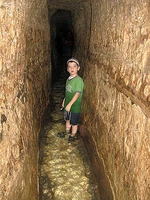 Inside Hezekiah's Tunnel in 2010.