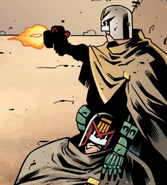 Lorenzo covers an injured Judge Dredd