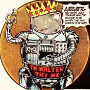 Walter celebrates Christmas with Judge Dredd, art by Mike McMahon