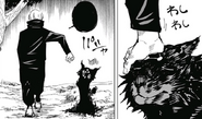 Toge commands Divine Dog to "return".