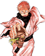 Sukuna with Yuji's likeness.