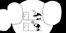 Panda unable to approach the door