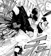 Uraume unable to stop Hakari's momentum.