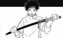 Gojo gives Yuta a katana