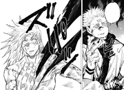 Sukuna attacking Mahito for touching his soul
