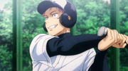 Yuji hitting a home run (Anime)
