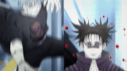 Choso attacking Gojo with Mahito.