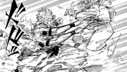 Hajime overwhelmed by Sukuna's true form.