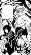 Nanako and Mimiko participating in the Night Parade of 100 Demons.