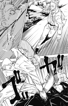 Nanami breaking Mahito's arm