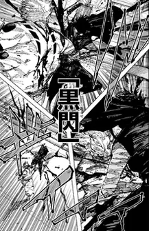 Sukuna hits Maki with Black Flash