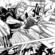 Choso kicks Naoya.