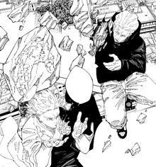 Uraume shatters Hakari's arm