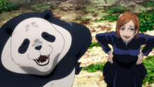 Nobara and Panda taunt Momo (Anime)