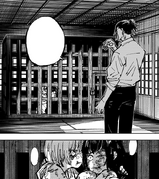 Suguru Geto finds Nanako and Mimiko as children caged and abused by non-sorcerers for being cursed.