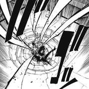 Yuta attempting to smash Ryu with a powerful punch.