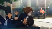Shoko with Kento, Yu, Masamichi, Satoru, and Suguru in Season 2's "Ao no Sumika" opening.