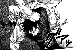 Megumi throwing Chizuru Hari