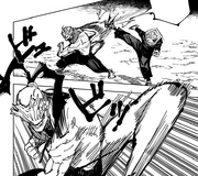 Mahito's new form stops Yuji's kick
