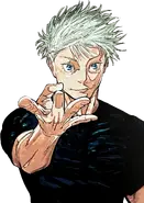 Satoru Gojo 29.webp (162 КБ) Сатору во время битвы в Синдзюку.