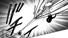 Rika blocking Ryu's blast