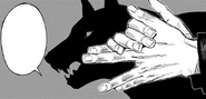 Megumi summoning Divine Dogs.
