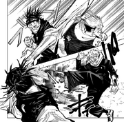 Yuji fighting Choso