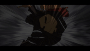 Sukuna slashing Mahoraga.