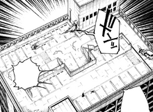 Yuji hit across the fight club roof