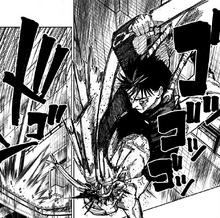 Megumi attacks Chizuru Hari