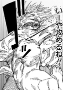 Hajime overpowered underwater.