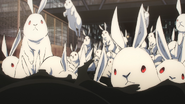Megumi summons Rabbit Escape.