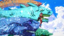 Dagon using Death Swarm (Anime)