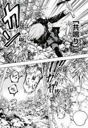 Nobara using Resonance on the mole curse