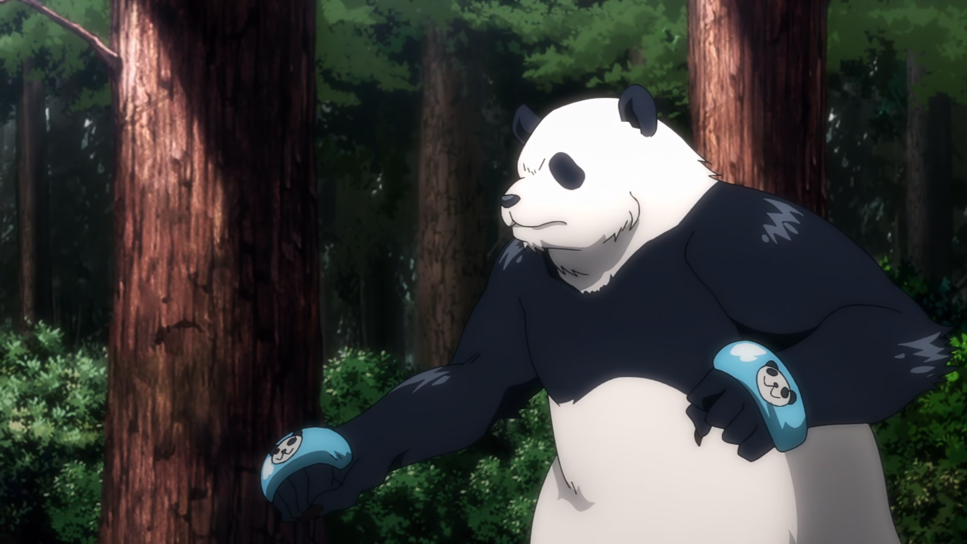 Cute anime panda painting theme