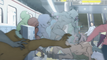 Transfigured Humans released from the train (Anime)