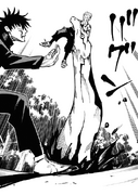 Fushiguro attacking Sukuna with Monster Serpent