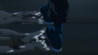 Ino using Reiki to slide (Anime)