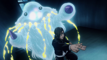 Junpei orders Moon Dregs to attack Yuji (Anime)