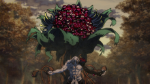 Hanami summons a cursed bud flower (Anime)