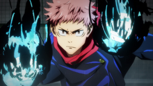 Yuji after using Divergent Fist (Anime)