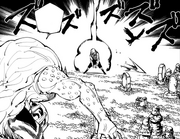 Ui Ui flares up his cursed energy.