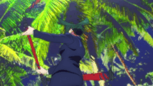 Maki attacking Dagon with Playful Cloud (Anime)