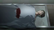 Yu's corpse is retrieved after his death during a mission.