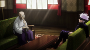 Gojo meets with Principal Gakuganji (Anime)