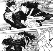 Kenjaku hits Choso.