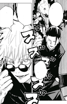 Satoru Gojo and Suguru Geto arguing