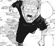 Yuji watches Sukuna escape